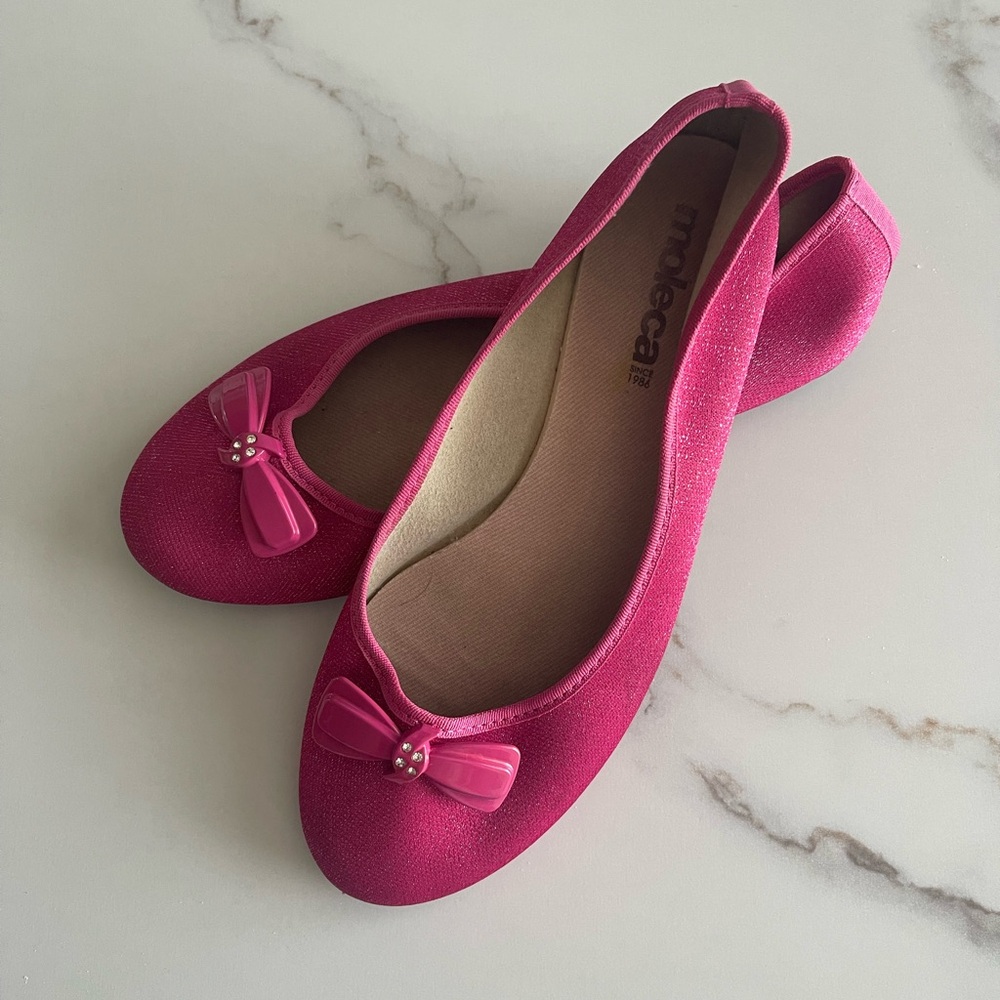 Fuchsia Bow Flats